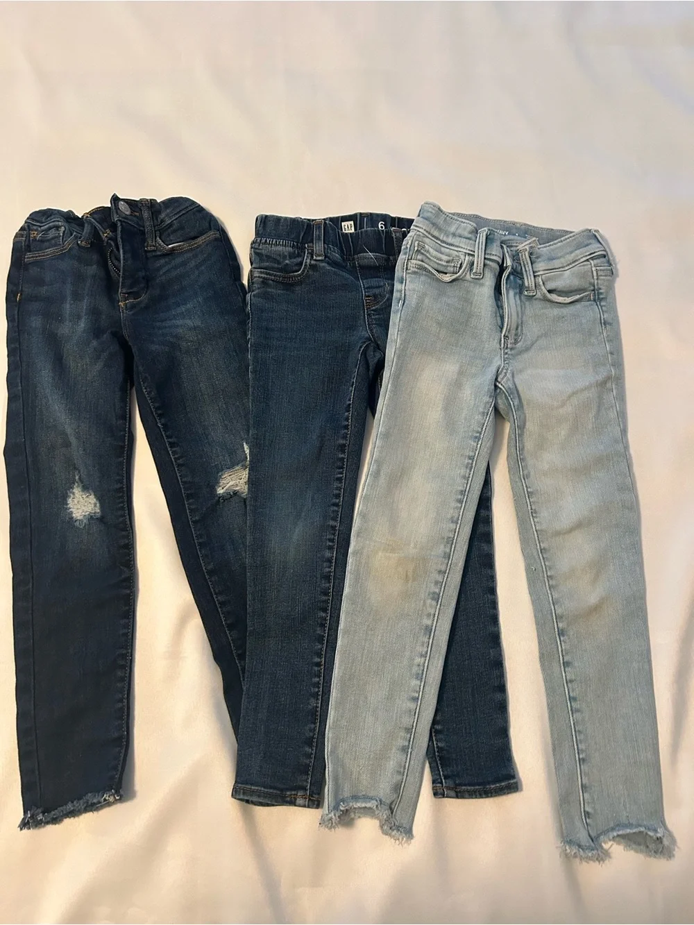 Girls size 6 Denim Jeans Bundle of 5 Assorted Blue Styles from Old Navy and Gap